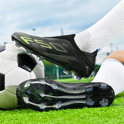 New Men Football Boots Non-Slip Match Grass Cleats High-top High-quality Soccer Shoes Futsal Sneakers Indoor Hot-selling Outdoor