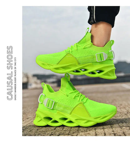 Hot Sale Fashion Purple Casual Sneakers Women Men Blade Running Shoes Big Size 48 Light Breathable Sports Shoes Men Mesh Sneaker