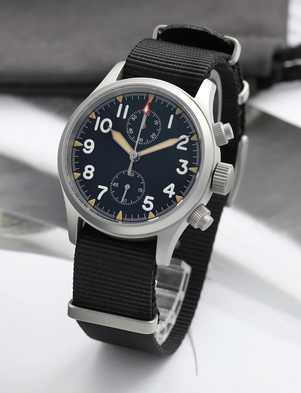 Militado ML1868 Watch - VK61 Quartz Movement 100m Waterproof Watches Men Stainless Steel Chronograph Sapphire Crystal Wristwatch