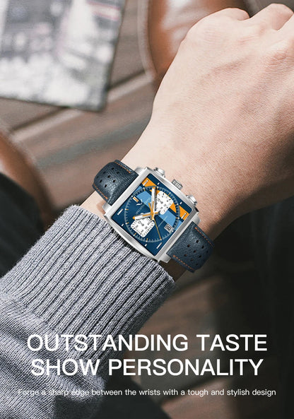 Specht&Sohne New Arrivals Japan VK64 Chronograph Men Quartz Watch 316L Stainless Steel Leather Strap Luminous Waterproof 30M