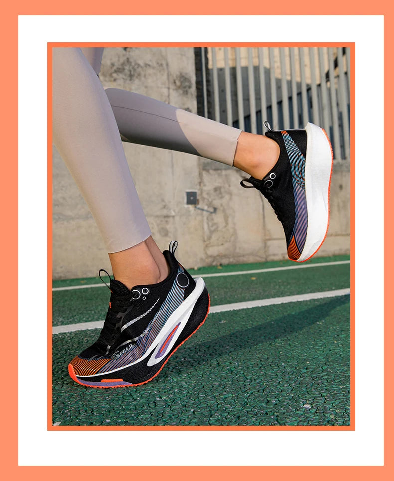 Men's Running Shoes Carbon Plate Professional Running Shoes Breathable Non-slip Cushioning Women's Casual Running Sports Shoes