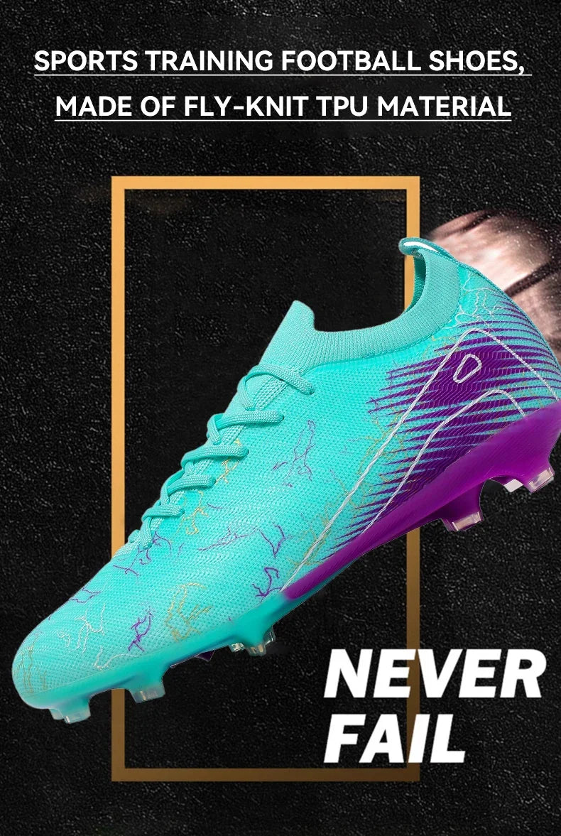 New Men's Soccer Shoes Training Wholesale Top Football Boots Sneakers FG Quality Cleats Non-Slip Drop Shipping Unisex Adult