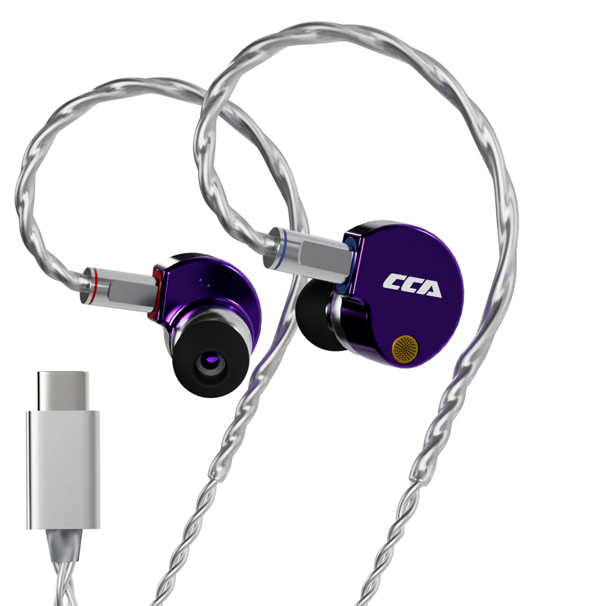 CCA Phoenix HiFi Wired Earphones Metal Alloy In-Ear Headphones with 10mm Dual Magnetic Dynamic Driver for Gaming & Music
