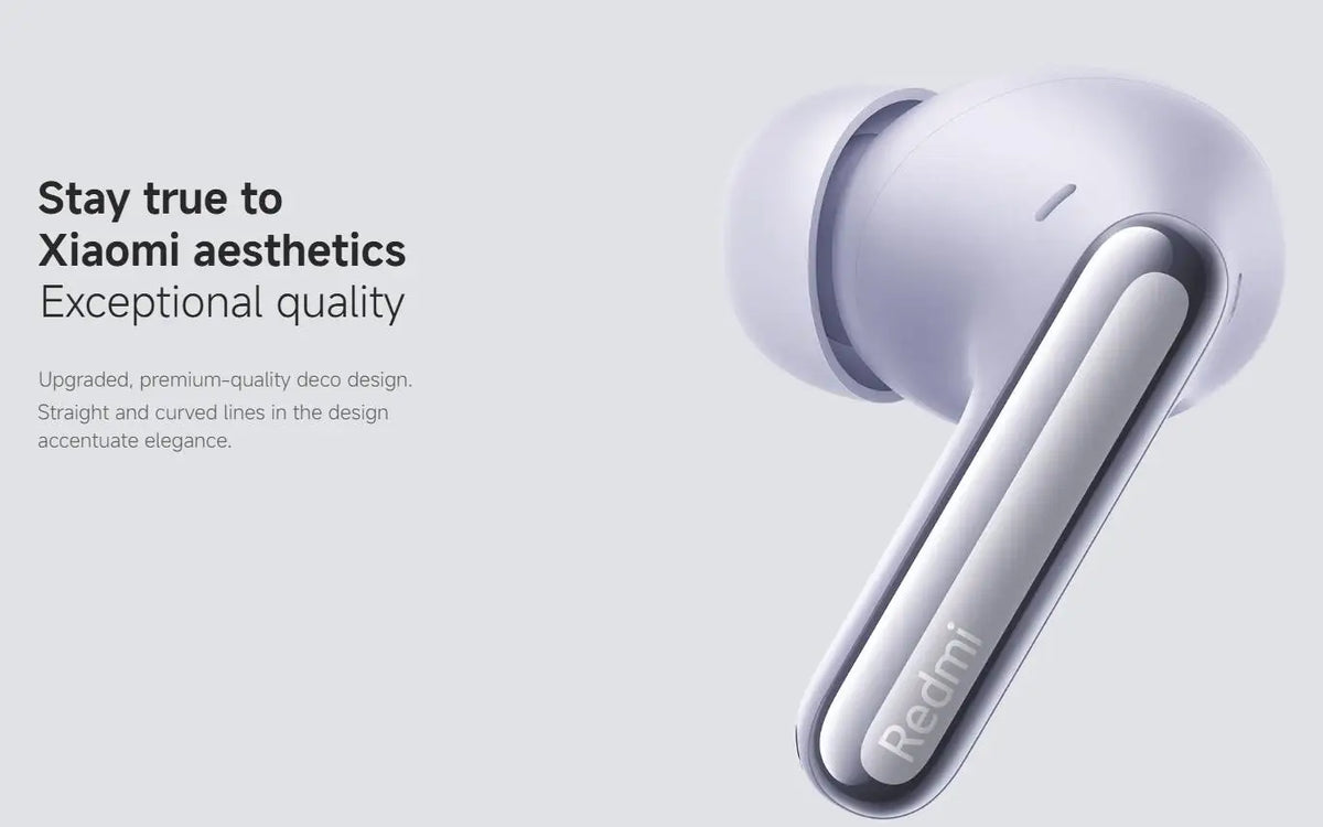Xiaomi Redmi Buds 6 Pro Wireless Bluetooth Earphones – Hi-Res LDAC, 55dB Active Noise Cancelling ANC Earbuds with Microphone