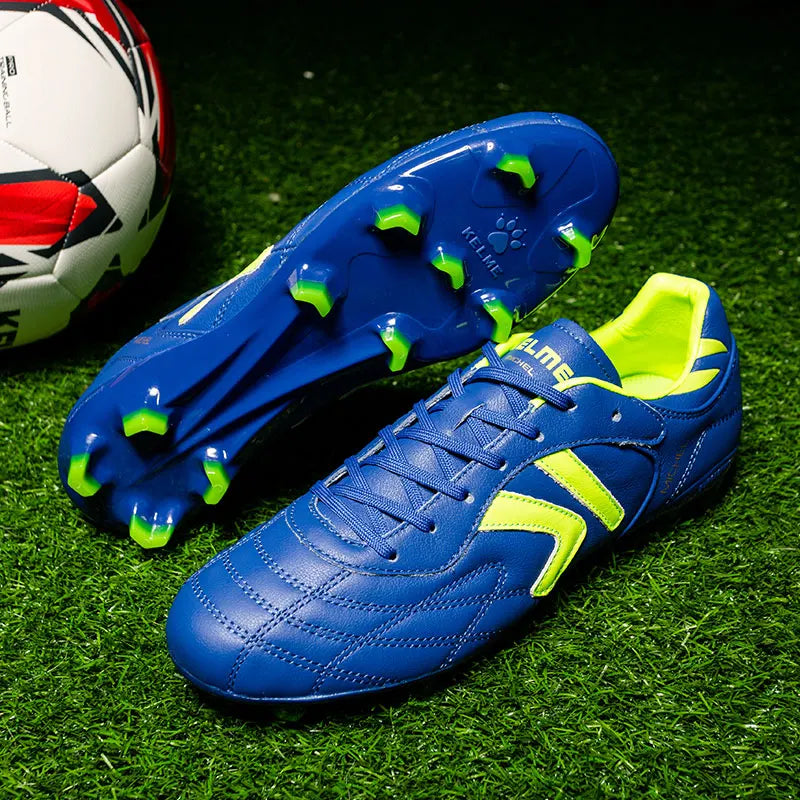 KELME FG Soccer Shoes Original Cow-Skin Sneakers Men Professional Grass Non-Slip Sports Training  Football Boots  ZX80011018