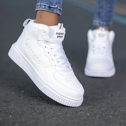 New Style Men's Casual Leather Shoes, Trendy, Breathable, Versatile, Sports White Sneakers, Leather Trendy Shoes