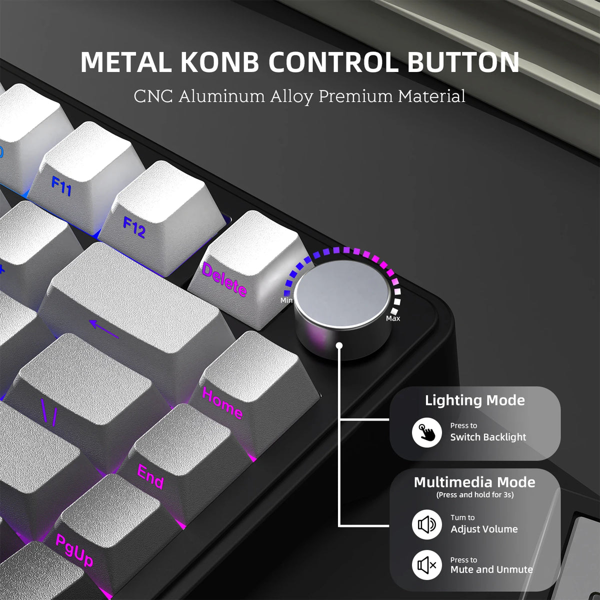 ATTACK SHARK X85 Tri-Mode Gasket Mechanical Keyboard 75% Wireless Hot Swappable RGB Gaming Keyboard with CNC Knob, 5-Layer Sound Dampening & NKRO