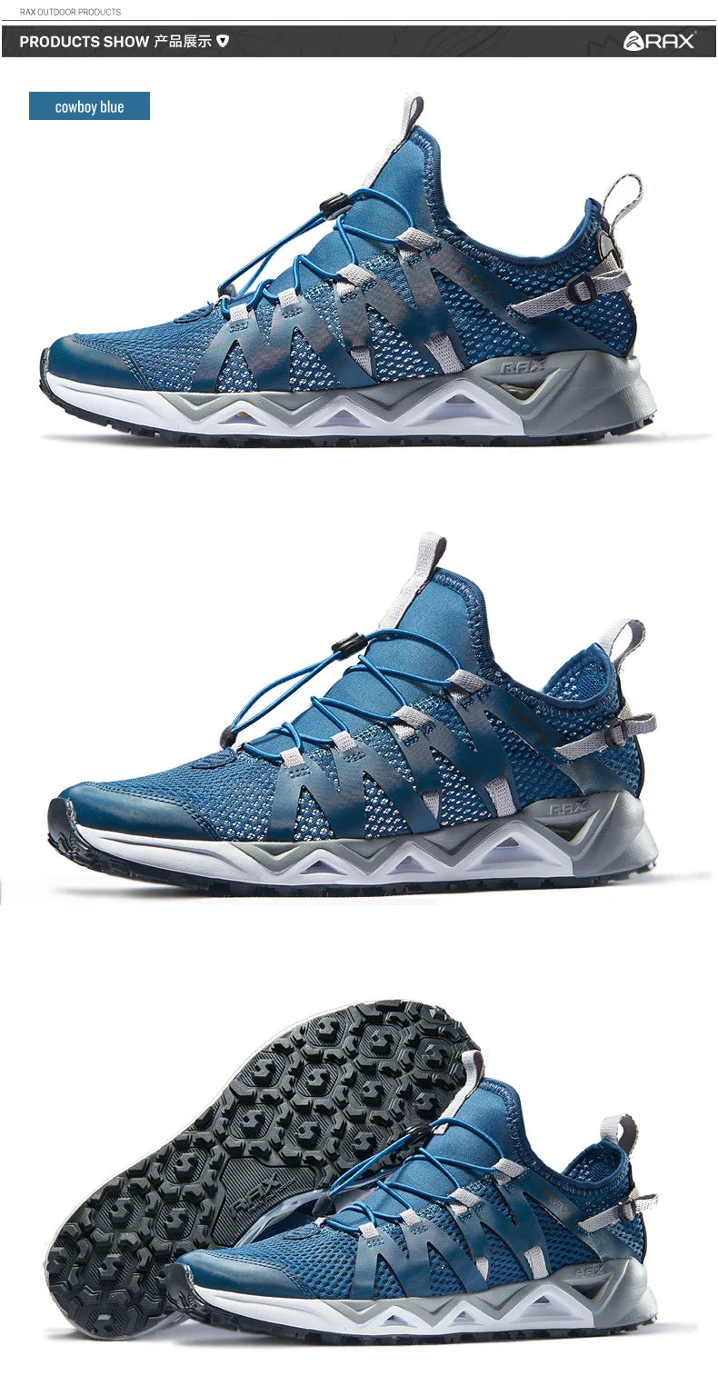 RAX New Men Women Summer Hiking Shoes Breathable Upstream Shoes Trekking Aqua Shoes Outdoor Fishing Camping Sneaker Men