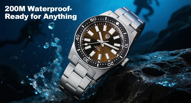WATCHDIVES WD1965 V2 Men’s Luxury Dive Watch VH31 Quartz, Sapphire Crystal, Stainless Steel & 200M Water Resistant