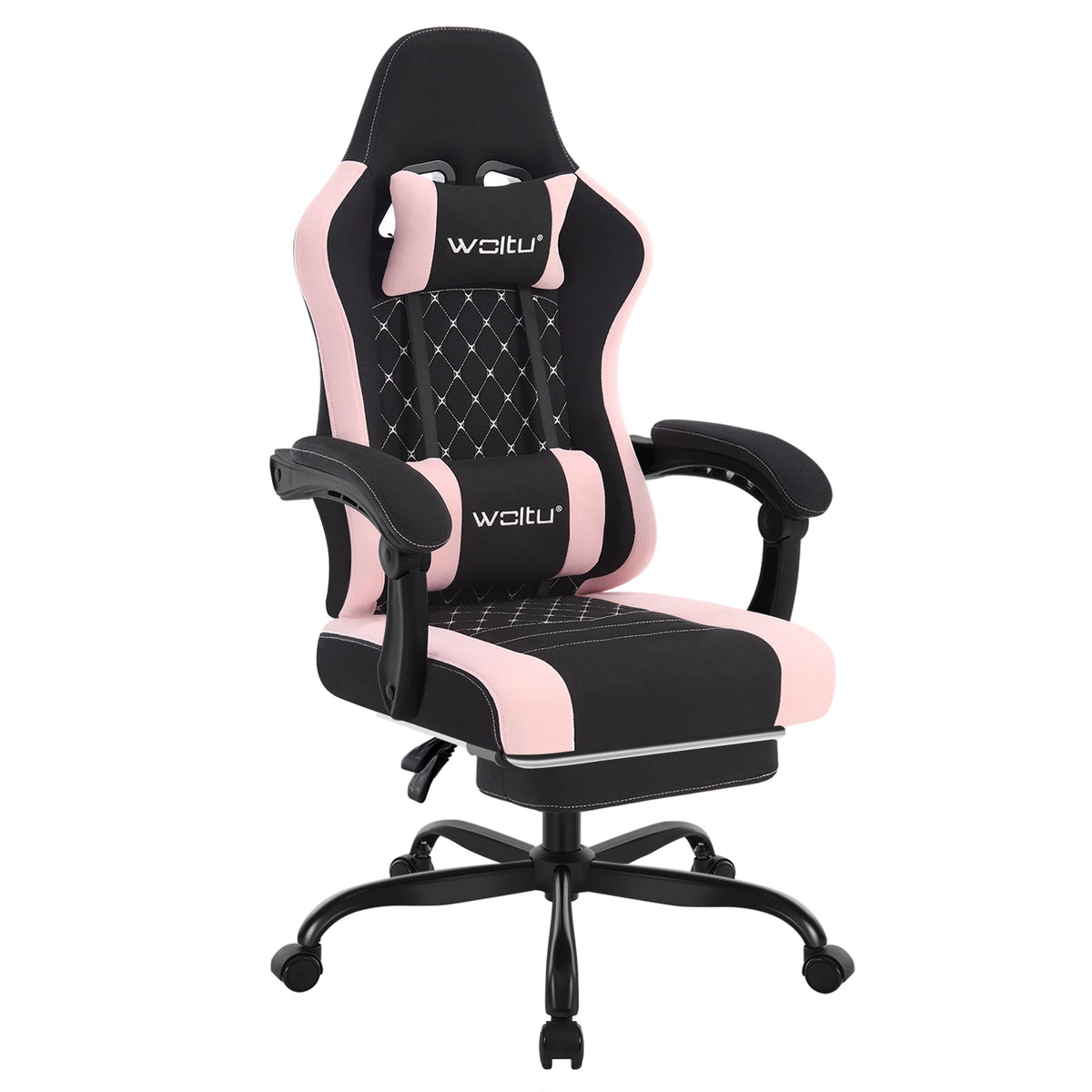 Cadeira de computador giratória WOLTU com função de massagem, cadeira de escritório ergonómica com almofada e apoio para os pés, cadeira gaming ajustável em altura