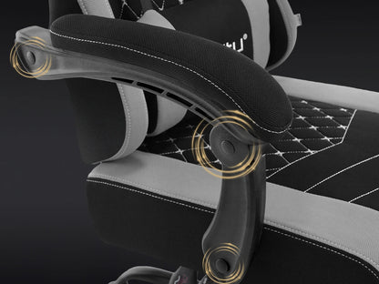 Cadeira de computador giratória WOLTU com função de massagem, cadeira de escritório ergonómica com almofada e apoio para os pés, cadeira gaming ajustável em altura