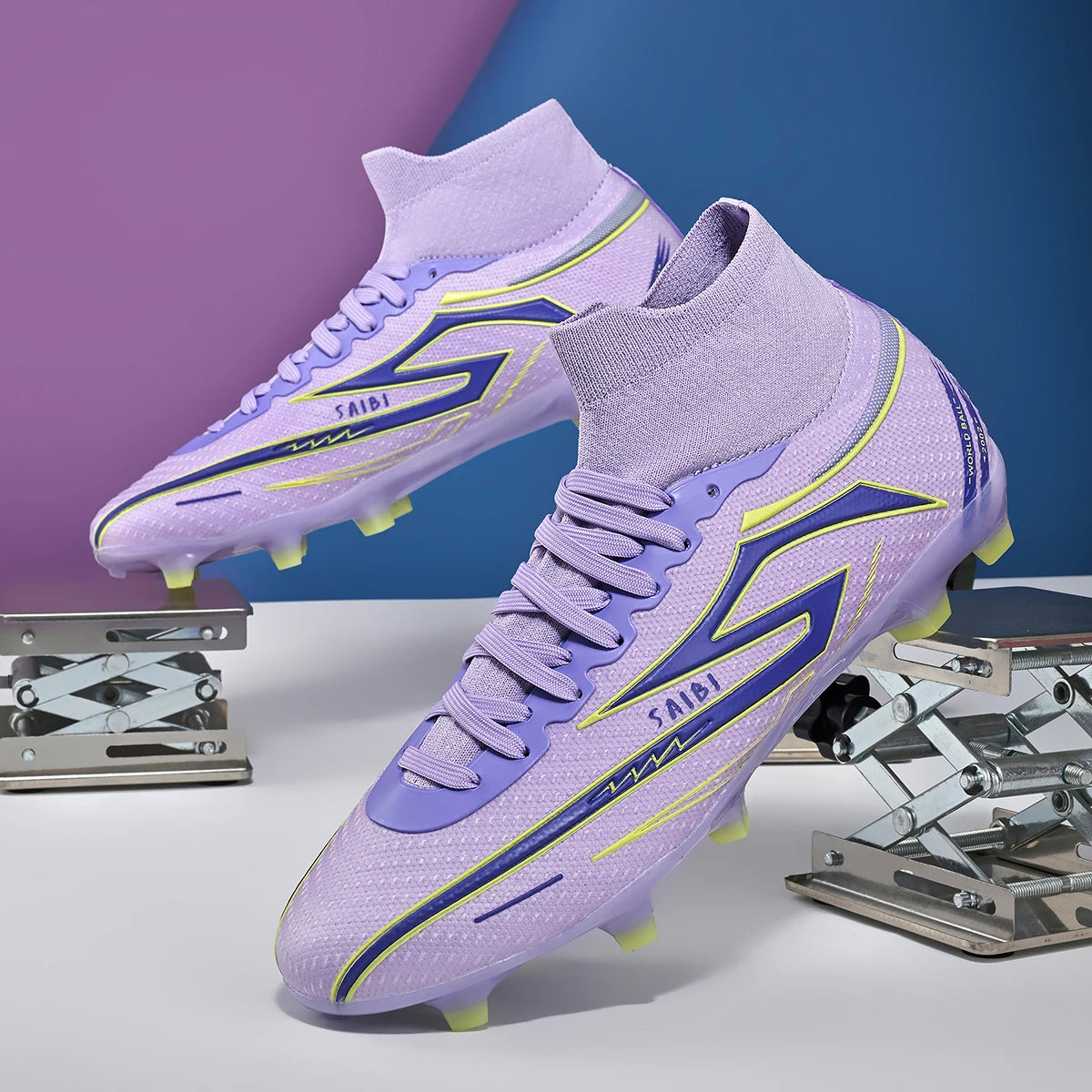 AG/FG Football Boots Unisex Kids Youth PU+Fabric Upper TPU Sole Anti-Slip Durable Outdoor Sports Pitch Training Shoes