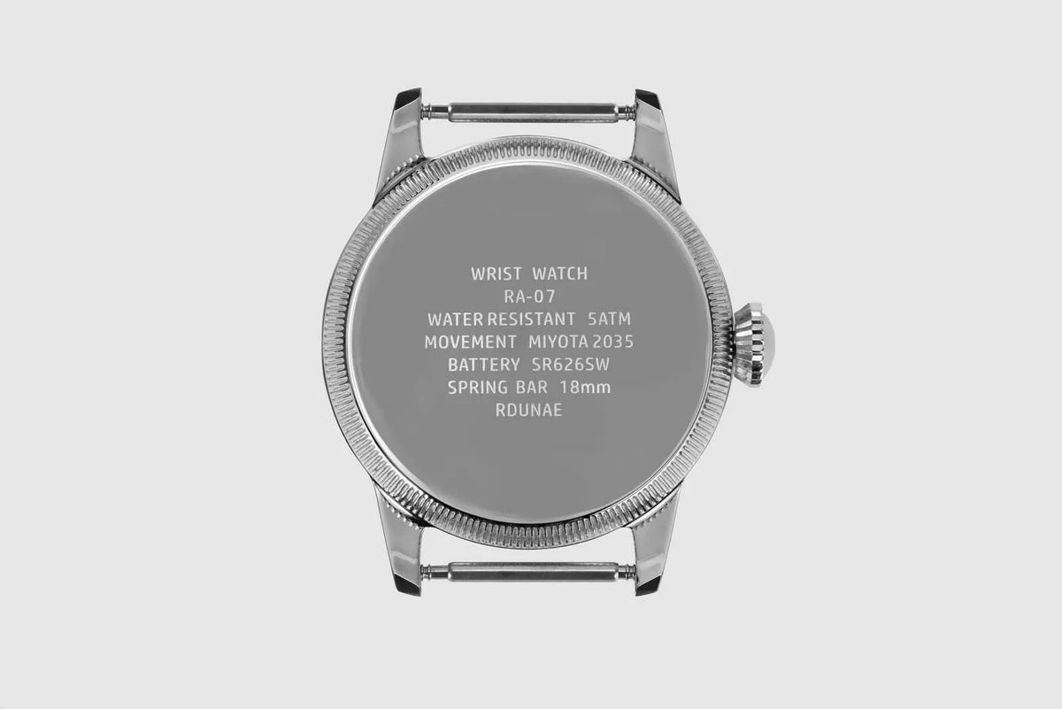 RDUNAE RA05 Vintage Military Watch 2035 Movement Quartz K1 Mineral Glass Crystal Stainless Steel Luminous Waterproof Men Watches