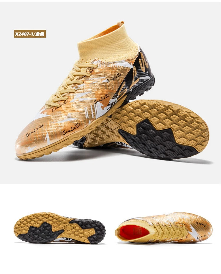 Size 34-46 Men FG/TF Football Boots Futsal Professional Unisex Kids Soccer Shoes Training Outdoor Boys Football Shoes Sneakers