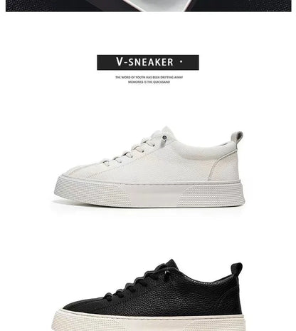 Men Sneakers Casual Shoes Men Flats Zapatillas Hombre Lightweight PU Leather Breathable Shoe Mens White Sports Tenis Shoes