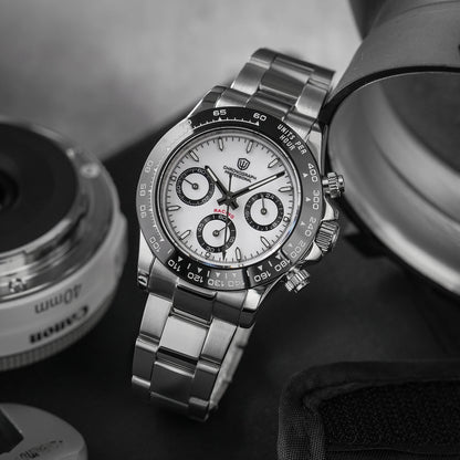 Watchdives WD16500 V2 Men Watch VK63 Quartz Movement Chronograph Wristwatch Stainless Steel Sapphire Crystal Luminous  Watches