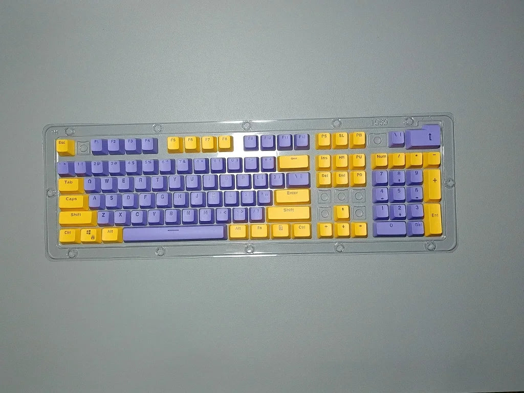 Good Pbt Oem Keycaps 61/87/104keys Custom RGB Player Backlit Double Shot Keycaps Gaming Accessories Ergonomic Teclado Pink/Black