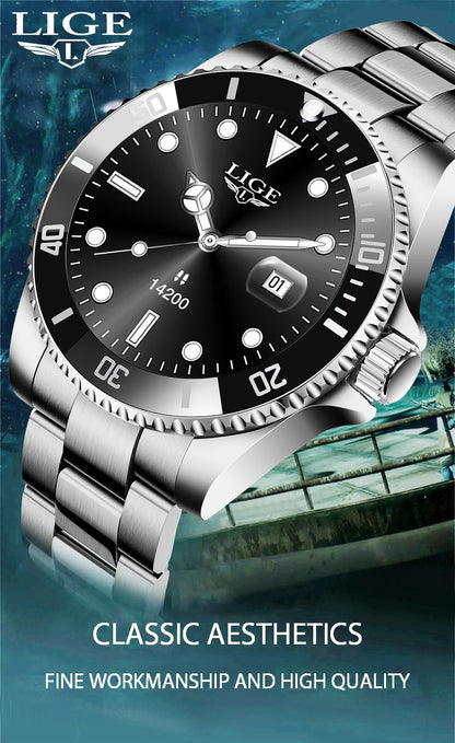 LIGE 2026 Smartwatch for Men  1.27" HD Display, Bluetooth Calling, IP68 Waterproof, Heart Rate & Fitness Monitor
