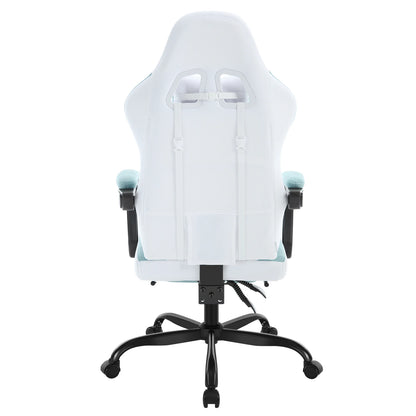 Cadeira de computador giratória WOLTU com função de massagem, cadeira de escritório ergonómica com almofada e apoio para os pés, cadeira gaming ajustável em altura