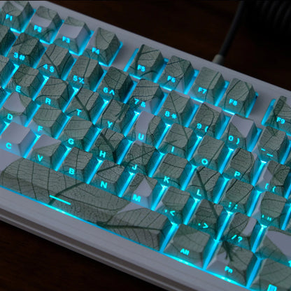 KYOMOT 135 Keys PBT Side Print Keycap Double Shot Cherry Profile Shine Through Keycaps for MX Switch Games Mechanical Keyboard