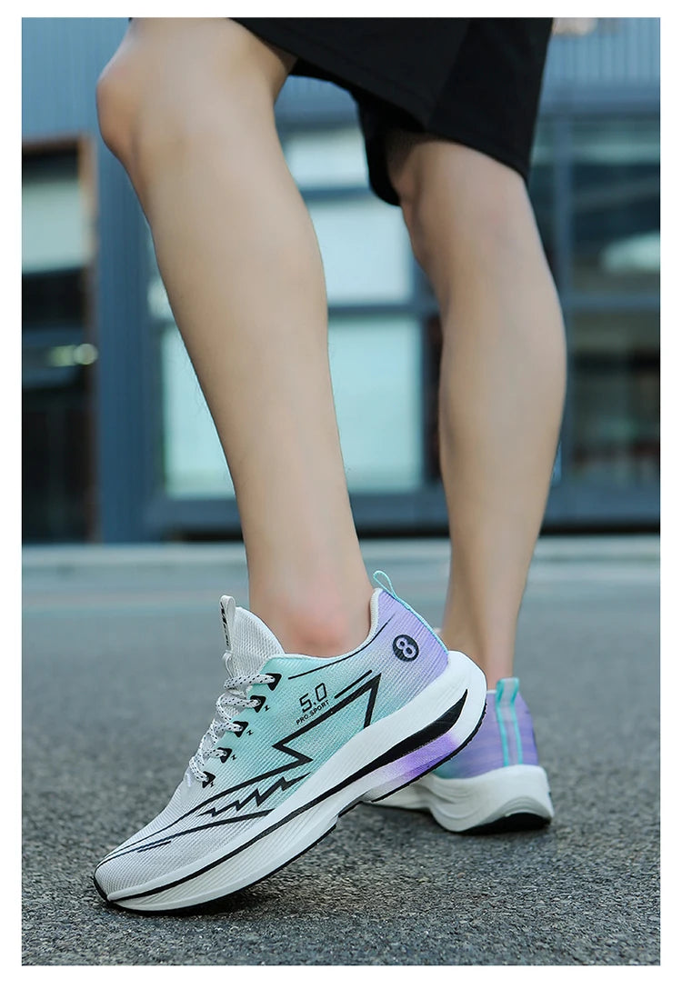 Brand Men Carbon Plate Running Shoes Soft Cushion Shock Absorbing Sports Shoes Unisex Sneakers Light Anti-Slip Training Shoes