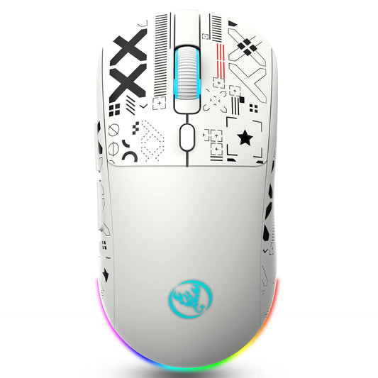 Mouse gaming Bluetooth a 3 modalità, ricaricabile, 2.4G USB wireless, con retroilluminazione RGB, per iPad, tablet, laptop e computer