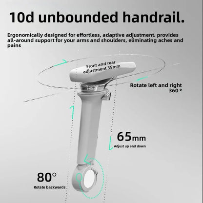 Ergonomic Office Chair with 10D Armrest, Adjustable Height Gaming Chair, Minimalist Computer Chair with Lumbar Support for Study & Work