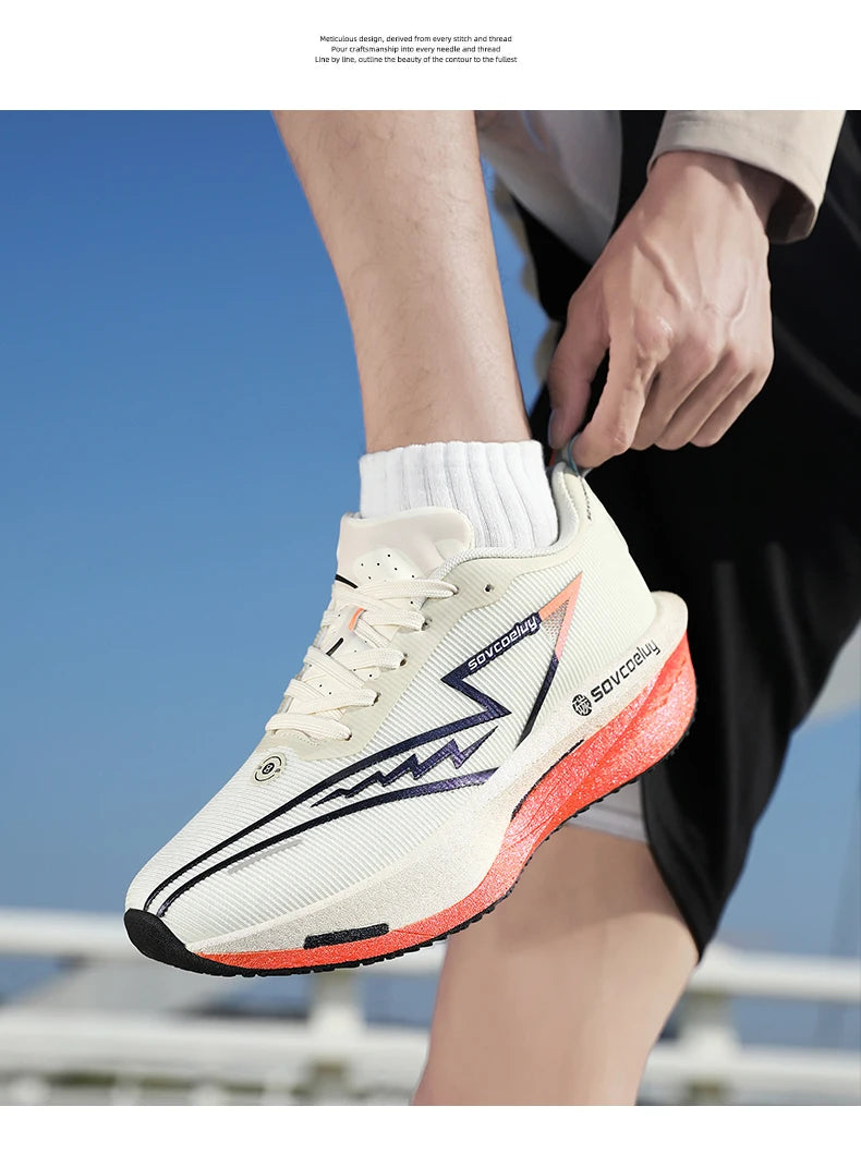 2026 Running Shoes Carbon Board Marathon Men Sports Breathable Lightweight Women's Comfy Athletic Antiskid Sneakers Casual New