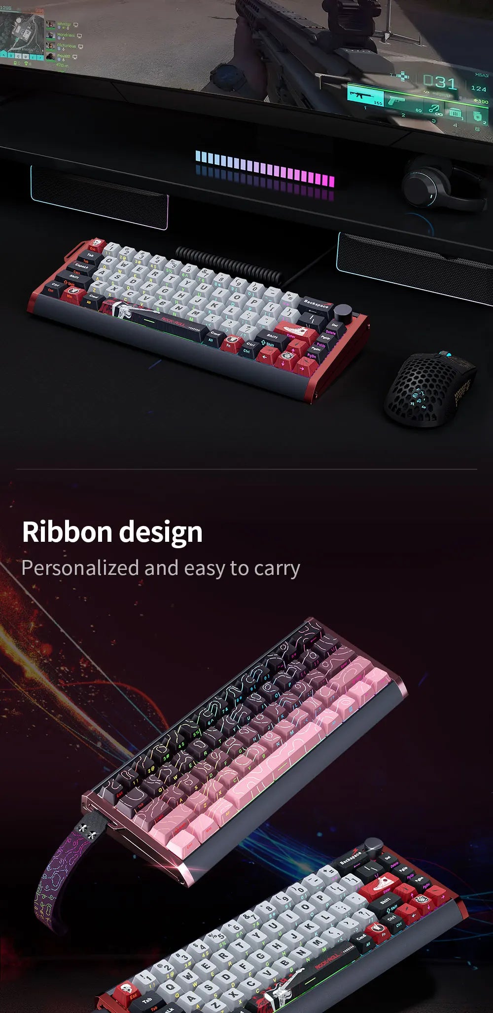 SKYLOONG GK61/GK68 HE Magnetic Keyboard Aluminum Case 8000hz RT0.01mm Rapid Trigger PBT Keycap RGB Backlit Wired Gaming Keyboard