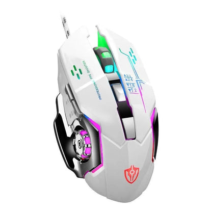 Mouse RGB dual-mode cablato e wireless 2.4G, mouse gaming ricaricabile silenzioso, mouse regolabile 3600 DPI per laptop