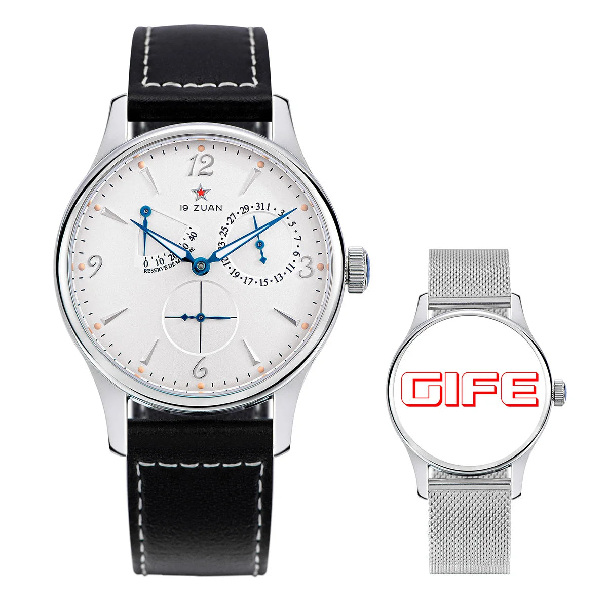 Mens Watch Pilot 40mm 1963 Automatic Mechanical Wristwatch Tianjin ST1780 Movement Army Designer Clock Reojes De Hombre New 2024