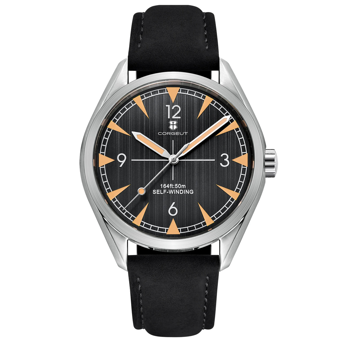 CORGEUT NH35/MIYOTA 8215 watches man Cattle Belt Automatic Mechanical Sapphire Glass Watches Fashion Casual Sports watches