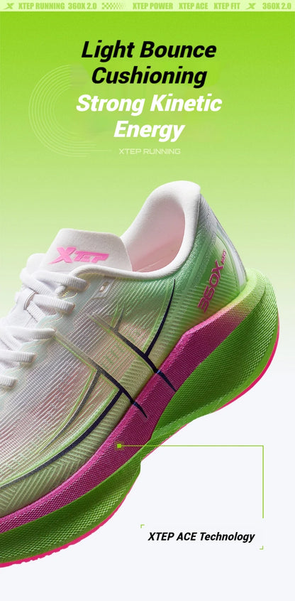 Xtep 360X 2.0 profesionální maratonské běžecké boty, pánské závodní sportovní tréninkové boty s karbonovou deskou a tlumením nárazů 975219110035