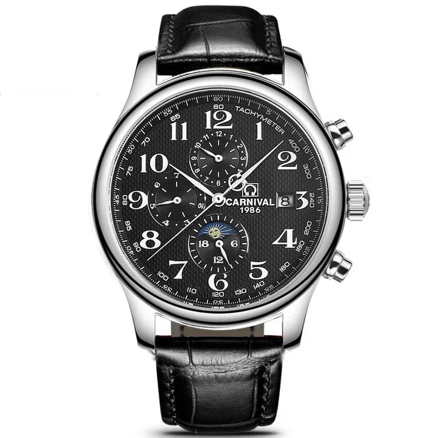 Reloj mecánico automático para hombre en acero inoxidable Case Shape: Redondo Case