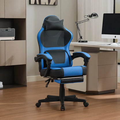 Ergonomic Gaming Chair with Storage Backrest, Adjustable Height Office Gaming Chair, Swivel Racing Computer Chair for Home Office & Gaming