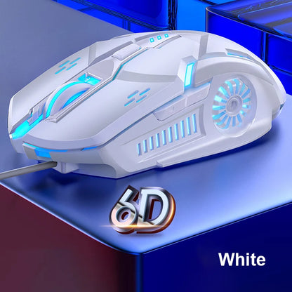 G5 Wired Gaming Mouse RGB Backlight 3200 DPI Silent USB Mouse with 6 Buttons, Ergonomic Gaming Mouse for PC Laptop Computer