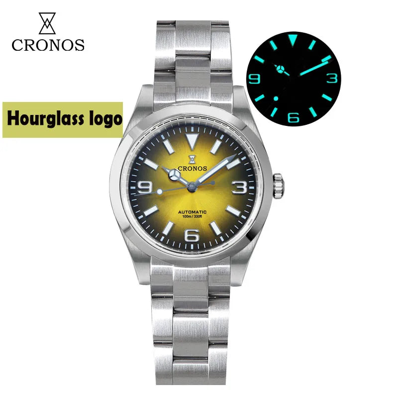 Cronos Luxury Men Watches 36mm Explore Climbing Series Couples Sport Watch NH35 PT5000Unisex Automatic Mechanical Watch 10Bar