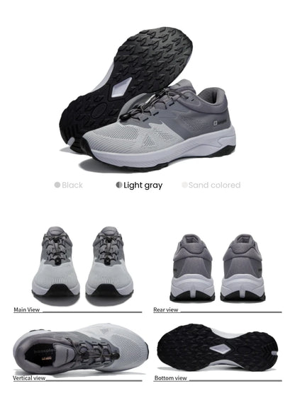 Baasploa Hiking Shoes Men Outdoor Waterproof Camping Resistant Non Slip Sneakers Male Casual Lightweight Lace-Up Walking Shoes