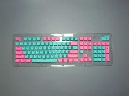 Good Pbt Oem Keycaps 61/87/104keys Custom RGB Player Backlit Double Shot Keycaps Gaming Accessories Ergonomic Teclado Pink/Black