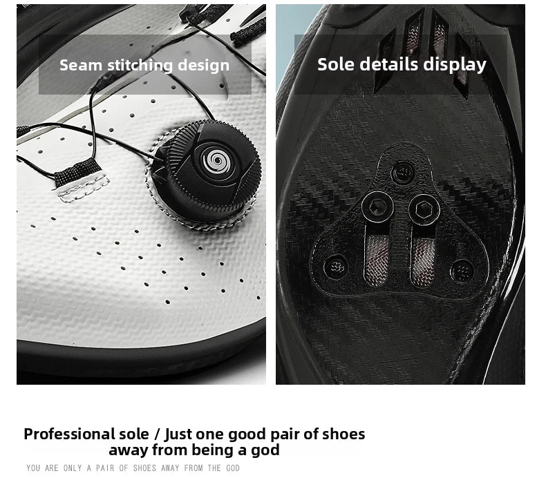 Competition Cycling Sports Shoes Road Bicycle Shoes Unisex Breathable Sports Cycling Shoes Self-locking Racing Bicycle Shoes