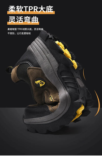Winter Casual Shoes Men Leather Comfortable Walkng Shoes Autumn Classic Outdoor Sneakers Women High Top Hiking Sneakers Lace Up