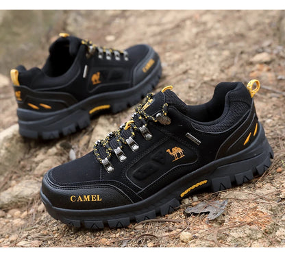 Classic Black Men's Hiking Shoes Outdoor Low Climbing Walking Shoes For Men Trekking Sneakers Non-Slip Mountaineering Shoes Man