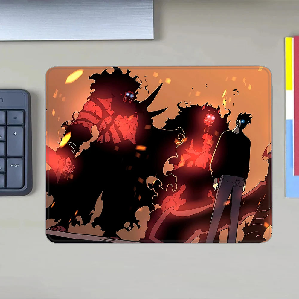 Oblíbená herní podložka pod myš s motivem komiksu Solo Leveling, XS malá podložka pod myš pro PC hráče, dekorace na stůl, kancelářská podložka pod myš, deskmat, kobereček