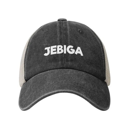 Jebiga Brate Print Vintage Mesh Baseball Cap Low Profile Trucker Hat for Men Breathable Cotton Summer Cool Hat Outdoor Ball Cap