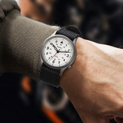 BERNY Titanium Watches for Men Classic Mens Field Watch Easy Read Outdoor Quartz Wristwatch Super Luminous Sapphire 5ATM