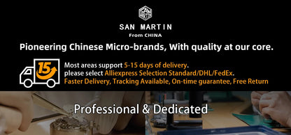 San Martin 36.5mm Men Dress Watch Top Brand Luxury Automatic Mechanical Fashion Couples Watches Sapphire Waterproof 100m BGW9