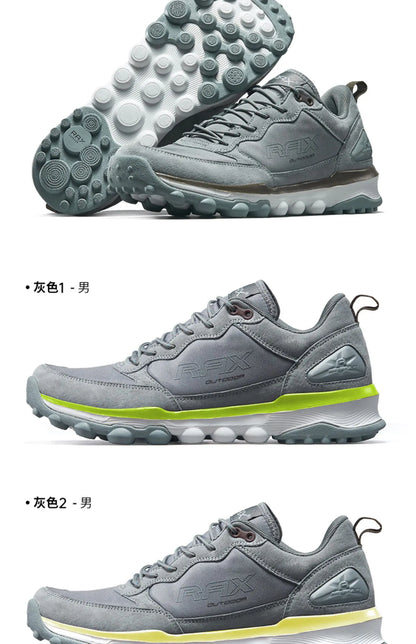 Rax Cowhide Hiking Shoes Men Outdoor Mountain Antiskid Climbing Sneakers wram Lightweight Trekking boots Sports casual shoes