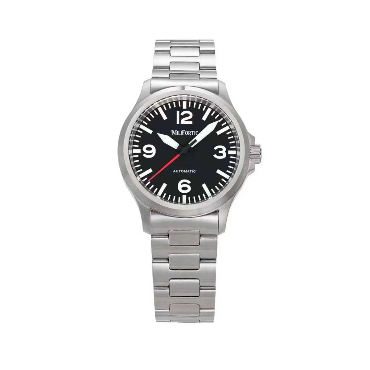 Milifortic M096 Men's Pilot Watch Large Arabic Numerals Military Style NH38 Auto Watch BGW9 Luminous 100M Waterproof Field Watch