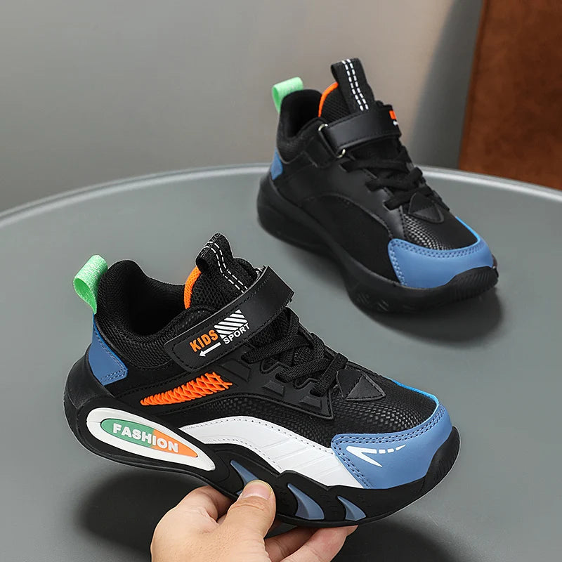 Childrens Tennis Shoes Autumn Sports Boys School Casual Sneakers Lightweight Breathable Leather New Daily Training Running Shoes