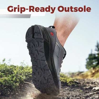 FitVille Non-Slip Trail Running Shoes Men's Sneakers Extra Wide Lightweight for Male Swollen Feet Arch Support Pain Relief